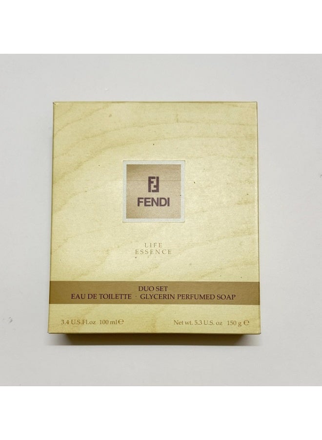 فيندي طقم هدايا فندي لايف إيسنس أو دو تواليت 100 مل + صابون 150 جرام مجموعة أصلية نادرة - Image 2