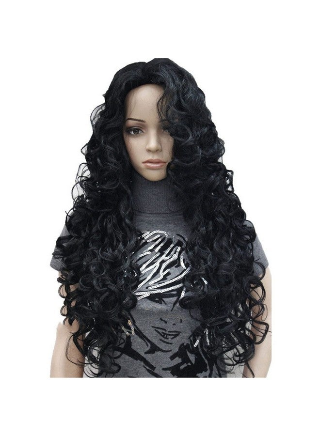 Aimole Long Wavy Synthetic Wigs Black Women Natural Wig(1 Black) - Image 1