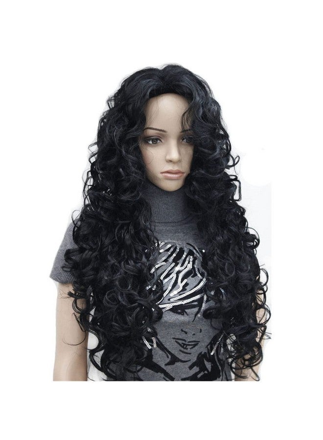 Aimole Long Wavy Synthetic Wigs Black Women Natural Wig(1 Black) - Image 3