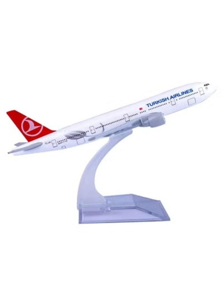 Large 20cm Metal Türkiye Airplane Model with Wheels  - Image 1
