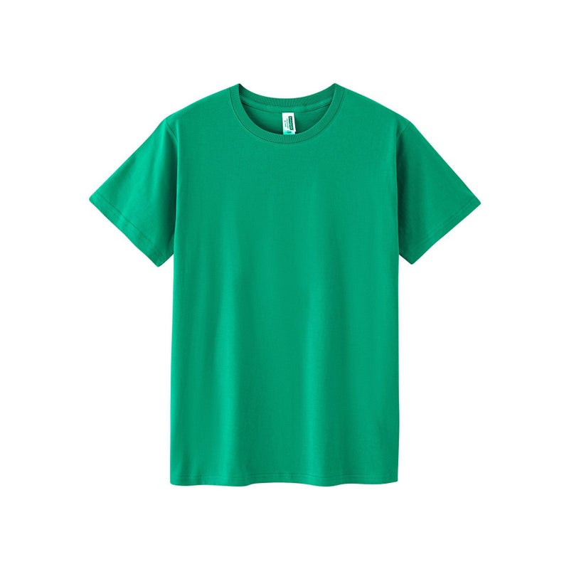 Amazon Cross-border 150g Combed Cotton Crewneck Short-sleeved T-shirt Mens Solid Color Loose Fashion Brand Work Clothes Printing Ireland Green