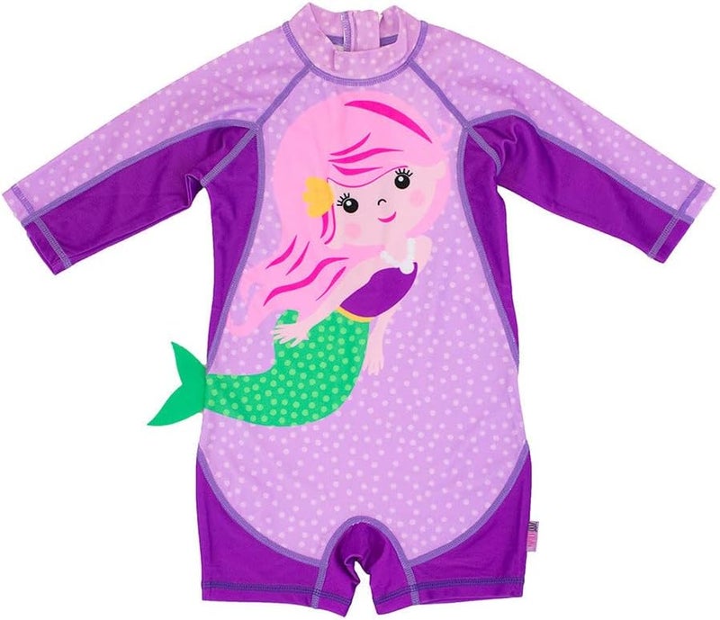 Zoocchini Unisex Baby One Piece Surf Suit - Mermaid Design, 2-3 Years - Image 1