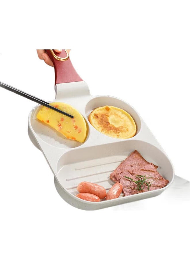 Ssn Steak Griddle, Three-In Breakfast Pan, Egg Frying Tool, Three-In Egg Pan, Egg Burger Pan, Egg Cooker, Maifanshi Color - Image 3