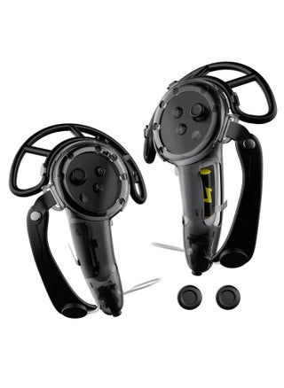 Meta Quest 3 VR Accessory: Extended Handle Controller Grip Cover - Anti-Collision Extension Protector with Adjustable Straps, Easy Battery Replacement - Compatible with Oculus Quest 3 (Black) - pzsku/Z84C6E78F288927E9BC5BZ/45/1746214765/1d43193e-202f-4a0a-82ba-76e5679d9055