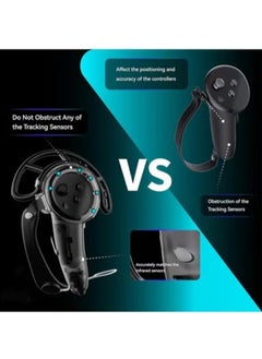 Generic Meta Quest 3 VR Accessory: Extended Handle Controller Grip Cover - Anti-Collision Extension Protector with Adjustable Straps, Easy Battery Replacement - Compatible with Oculus Quest 3 (Black)  - Image 3