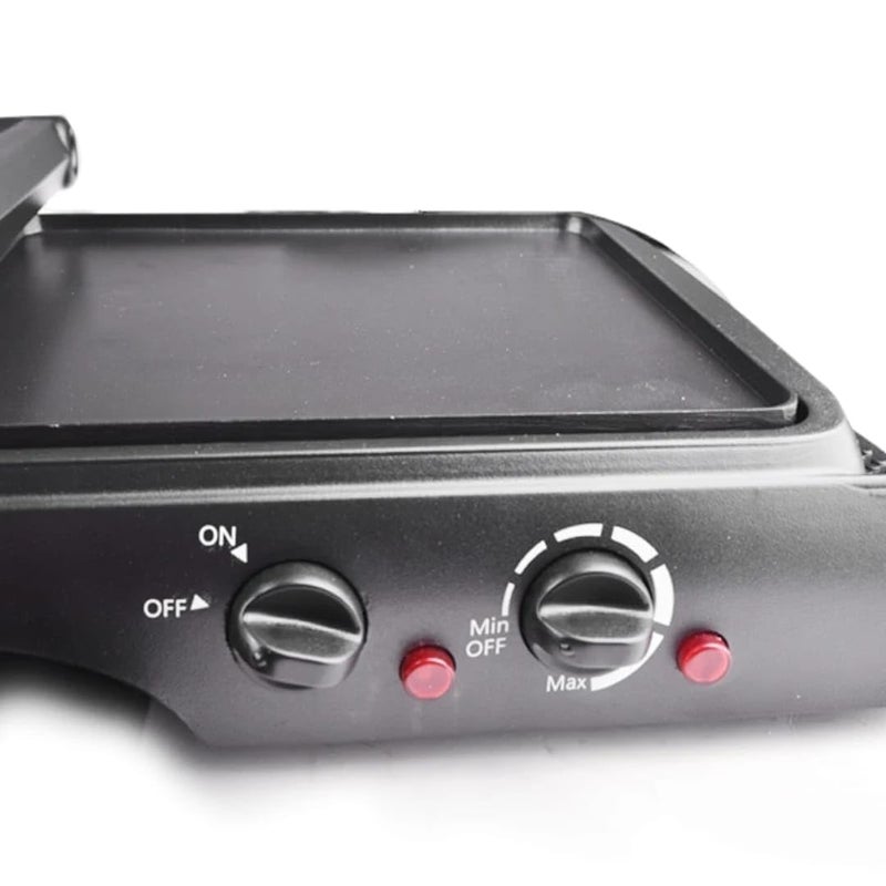 Electric Flat Grill, Non-Stick Electric Fryer, Black