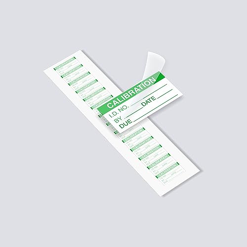 SmartSign Mini SelfLaminating Calibration Labels Pack of 210 Polyester with Clear Flap 05 x 1 inch Protect Your Writing Screen Printed Green and White Made in USA - Image 1