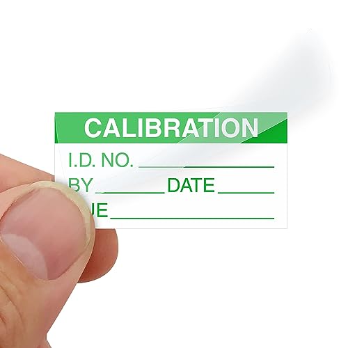 SmartSign Mini SelfLaminating Calibration Labels Pack of 210 Polyester with Clear Flap 05 x 1 inch Protect Your Writing Screen Printed Green and White Made in USA - Image 3