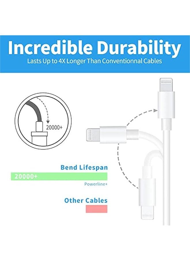 Generic - 【MFi Certified】USB C to Lightning Data Cable 3 Pack 6ft iPhone Fast Charger Data Cable Type C Charging Cable Compatible with iPhone 14 13 13 Pro Max 12 12 Pro Max 11 XS XR X 8 iPad, White - Image 1