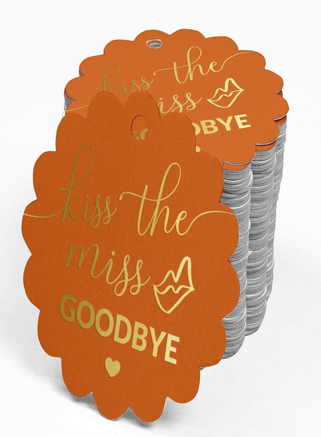 Inkdotpot Kiss The Miss Goodbye Bridal Shower Bottle Tag Gold Foil Favor Hang Tags Pack of 100 - Image 4