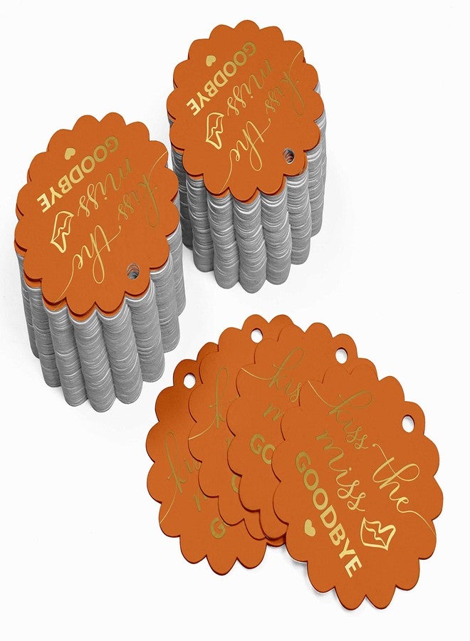 Inkdotpot Kiss The Miss Goodbye Bridal Shower Bottle Tag Gold Foil Favor Hang Tags Pack of 100 - Image 3