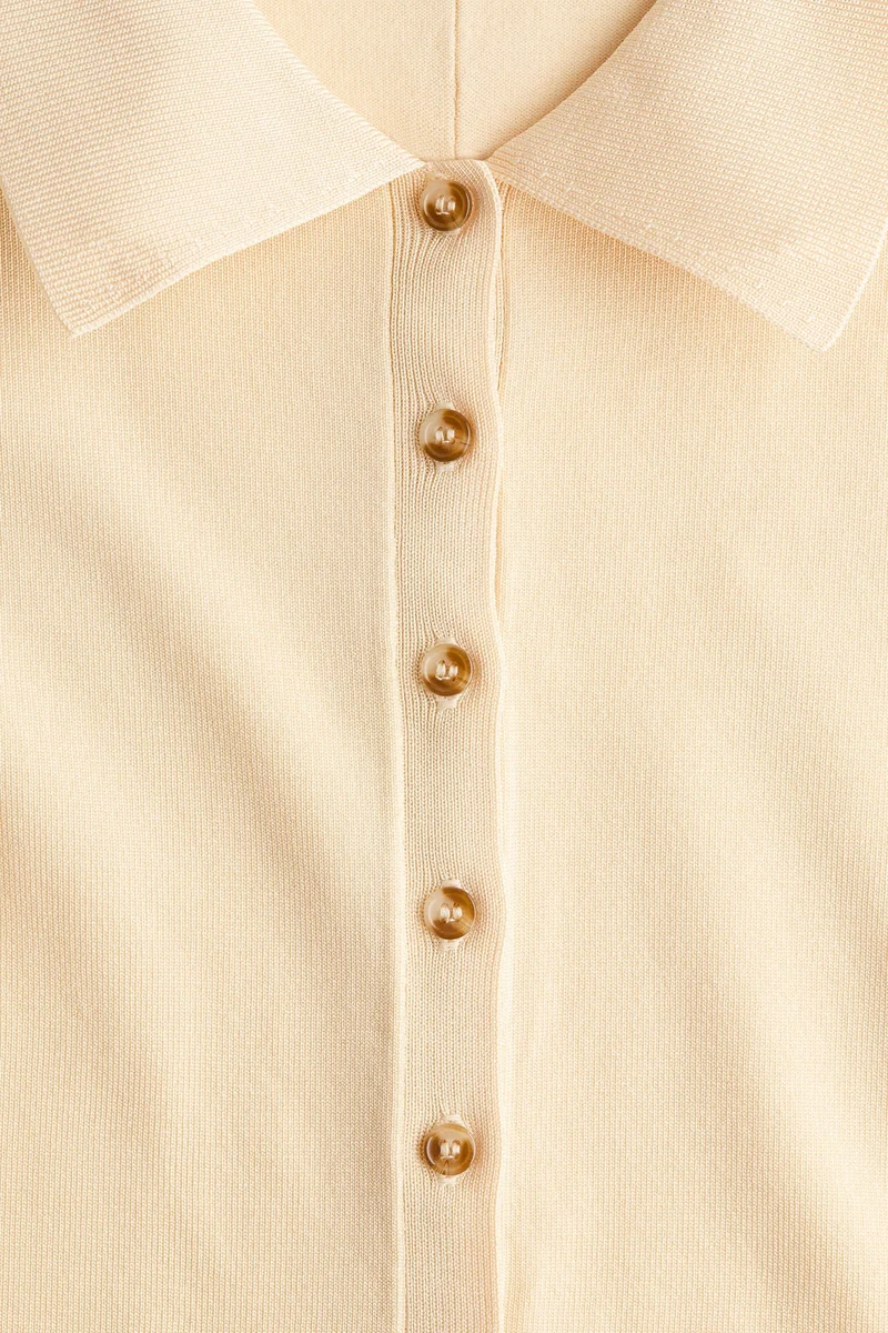 H&M Fine-knit button-front top