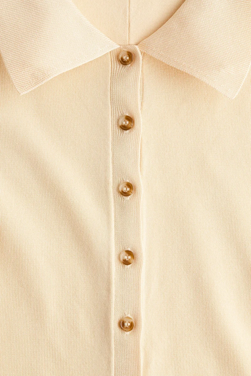 H&M Fine-knit button-front top