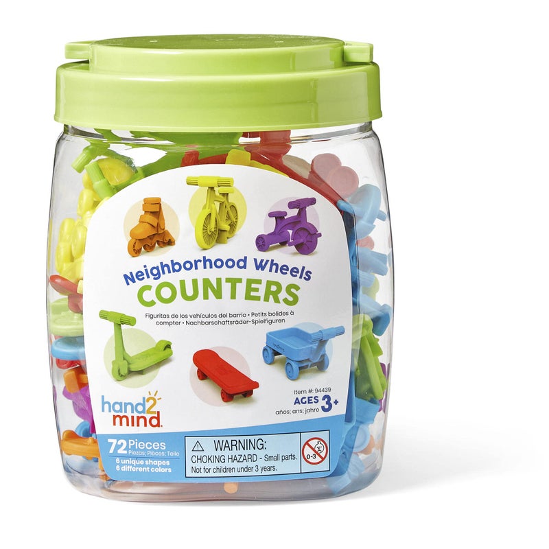 hand2mind hand2mind Neighborhood Wheels Counters, Counters for Kids Math, Counting Toys, Color Sorting Toys, Transportation Toys, Math Manipulatives Kindergarten, Montessori Math Materials, Easter Egg Fillers  - Image 5