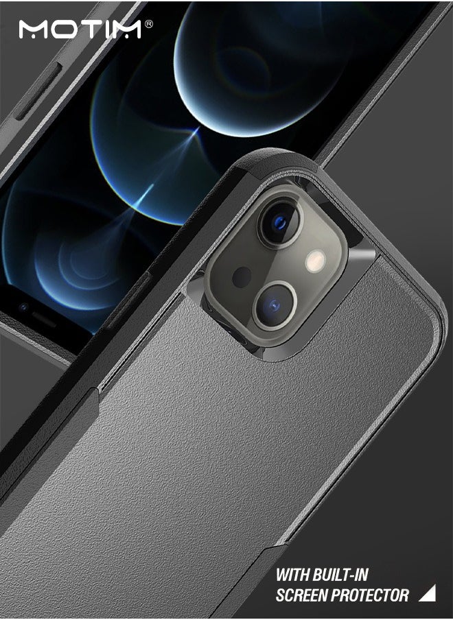 2 in 1 Phone Case for iPhone 14/14 Pro/14 Plus Drop Protection Heavy Duty Case, Hard Back TPU Bumper with Screen Lens Shockproof Anti-Scratch Cover