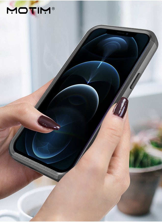 2 in 1 Phone Case for iPhone 14/14 Pro/14 Plus Drop Protection Heavy Duty Case, Hard Back TPU Bumper with Screen Lens Shockproof Anti-Scratch Cover
