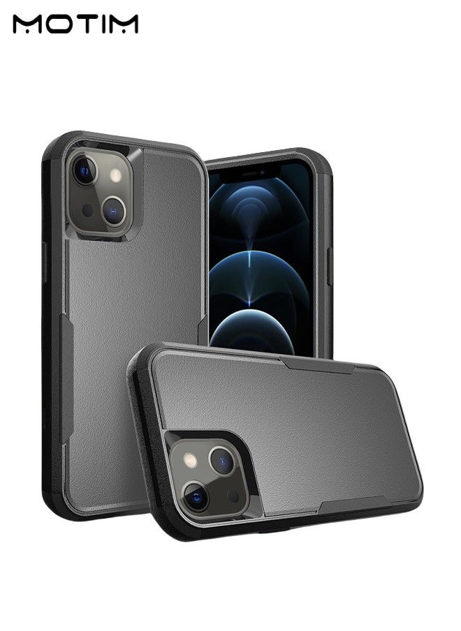 Motim 2 in 1 Phone Case for iPhone 14/14 Pro/14 Plus Drop Protection Heavy Duty Case, Hard Back TPU Bumper with Screen Lens Shockproof Anti-Scratch Cover  - Image 1