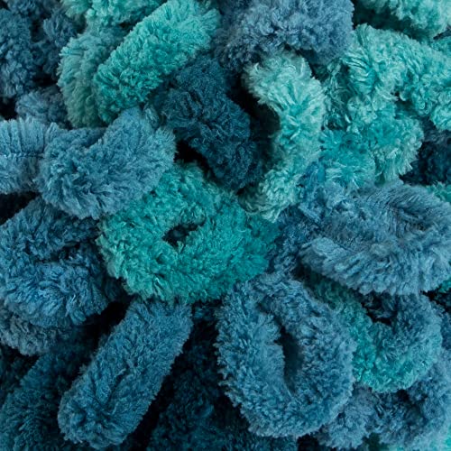 Bernat Alize Blanket-EZ Super Soft Looped Yarn for Beginners, Hand Knitting- No Needles or Hooks Needed, Seaport Teals, 2 Pack - Image 3