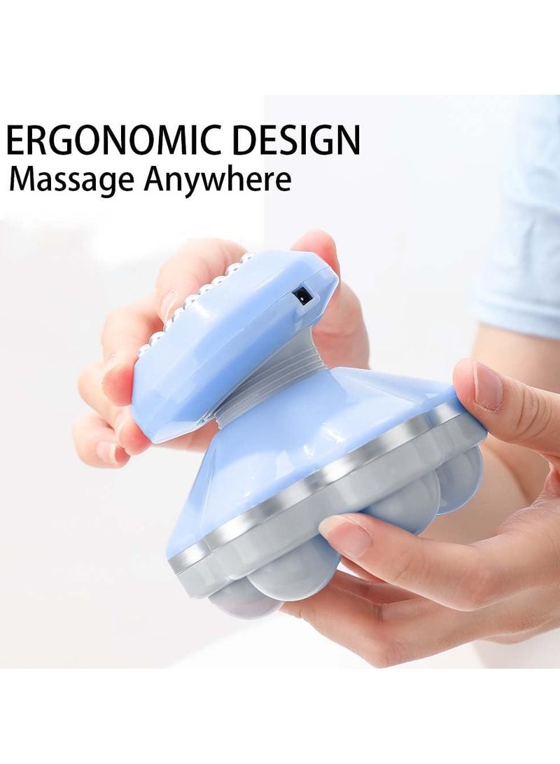 general Mini Handheld Massager - Portable Wireless Electric Vibrating Massager, USB Rechargeable Handheld, 6 Massage Heads for Shoulders and Legs - Muscle Relief and Relaxation - Image 2