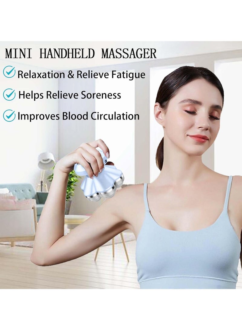 general Mini Handheld Massager - Portable Wireless Electric Vibrating Massager, USB Rechargeable Handheld, 6 Massage Heads for Shoulders and Legs - Muscle Relief and Relaxation - Image 4