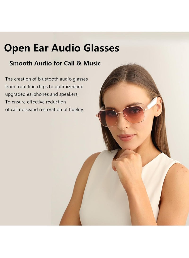 MZ02 Smart Bluetooth Glasses For Listening To Music And Talking On The Phone, Sunglasses That protect Against UV400 Ultraviolet Rays, Support 15-Minute Fast Charging(Brown) - Image 4