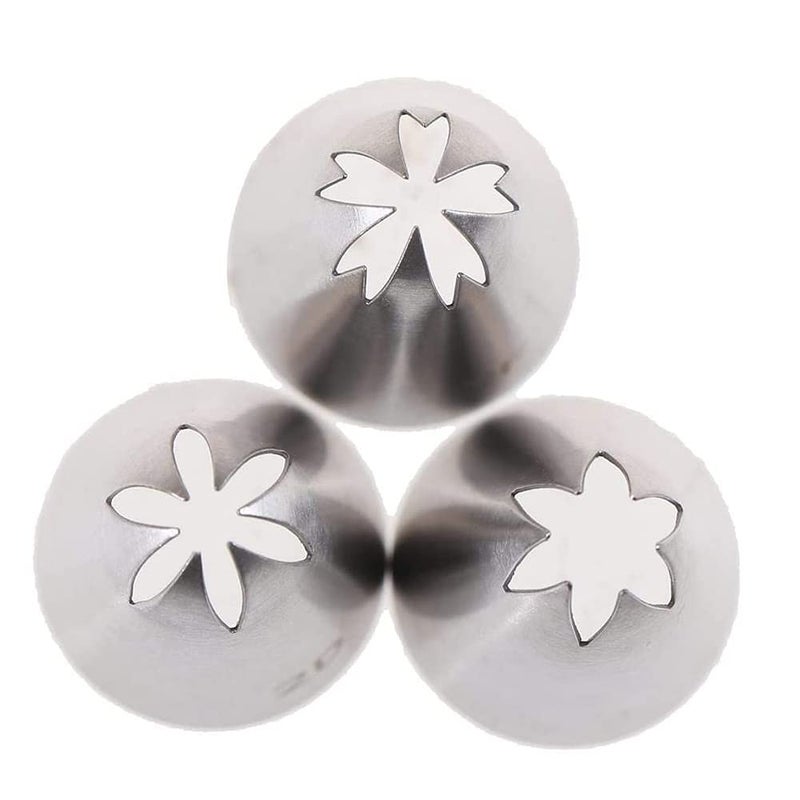 jaexest Icing Piping Tip Set,3 Large Decorating Tips Stainless Steel,DIY Cream Rose Flower Piping Tips,Cupcake Pastry Tips for Cake Decorating(1M 2D 2F) - Image 5