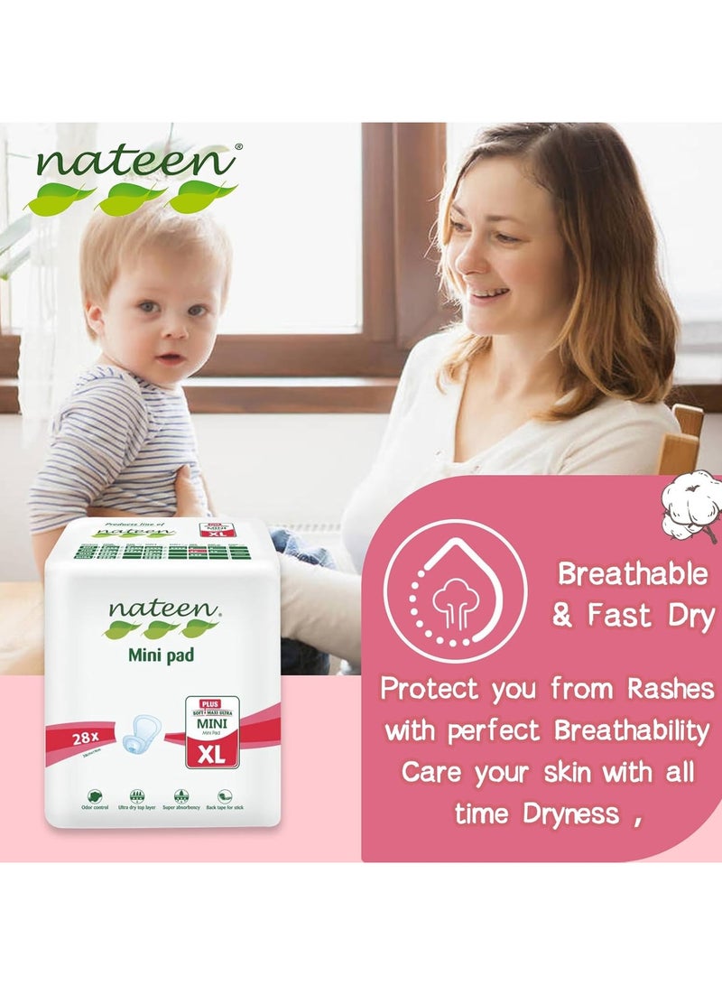 nateen Premium Maternity Pad For Post Pregnancy Bleeding , Super  Absorbent Ultra Softness For Skin- Size Xl ,56 Pcs - Image 5