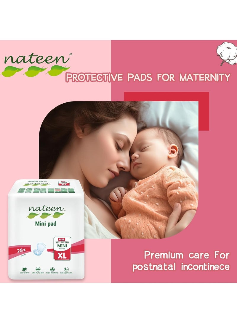 nateen Premium Maternity Pad For Post Pregnancy Bleeding , Super  Absorbent Ultra Softness For Skin- Size Xl ,56 Pcs - Image 3