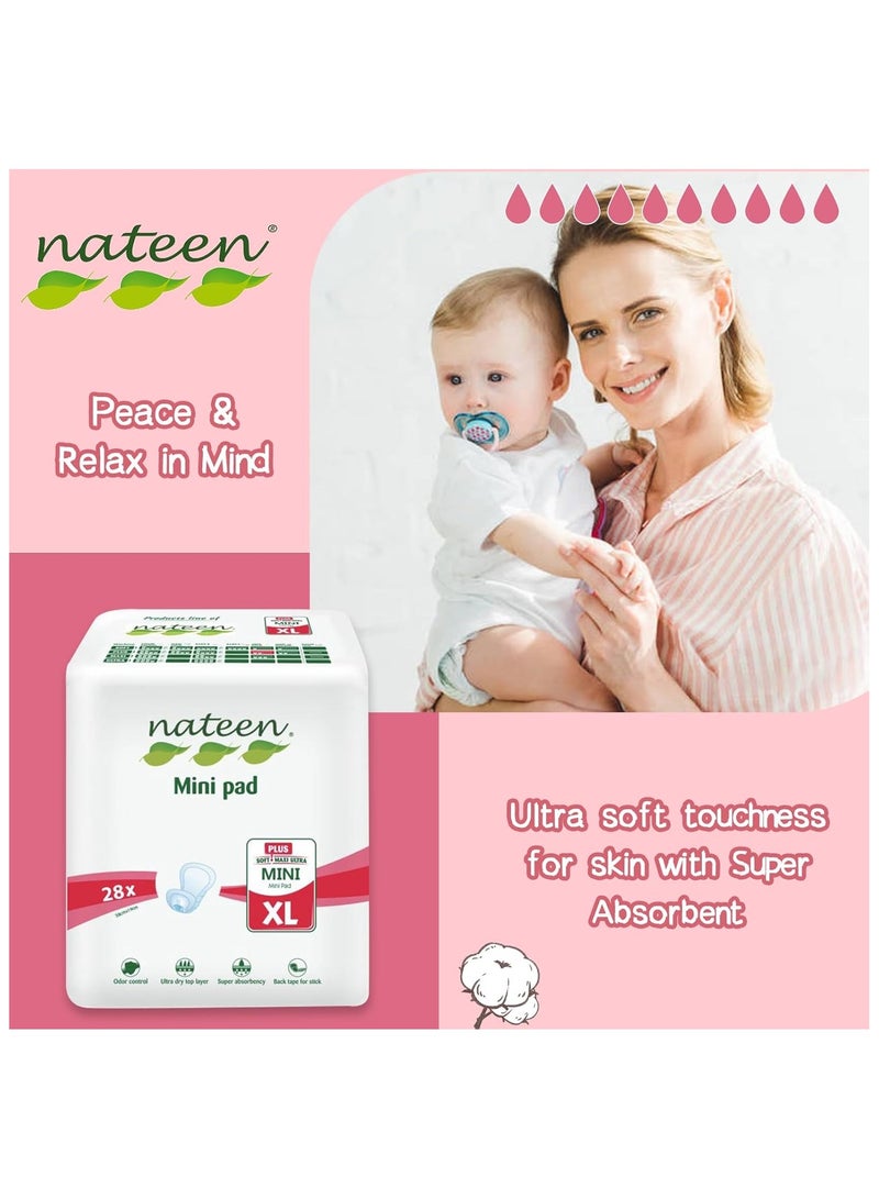 nateen Premium Maternity Pad For Post Pregnancy Bleeding , Super  Absorbent Ultra Softness For Skin- Size Xl ,56 Pcs - Image 4