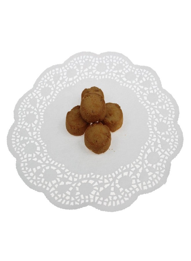 LJY 120 Pieces White Lace Round Paper Doilies Cake Packaging Pads Wedding Tableware Decoration (9.5 Inch) - Image 2
