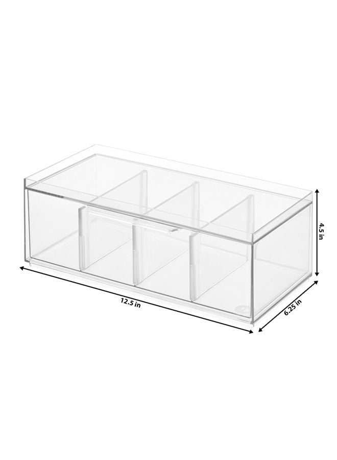 IDesign منظم تخزين الشاي كريسب من إنترديزاين شفاف - Image 5