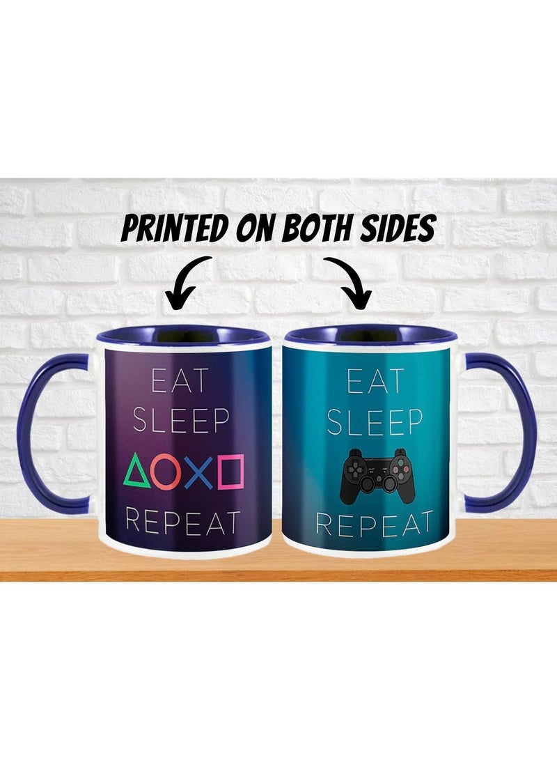 Eat Sleep Game Repeat Printed Coffee Mug 325 Ml