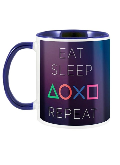 Eat Sleep Game Repeat Printed Coffee Mug 325 Ml