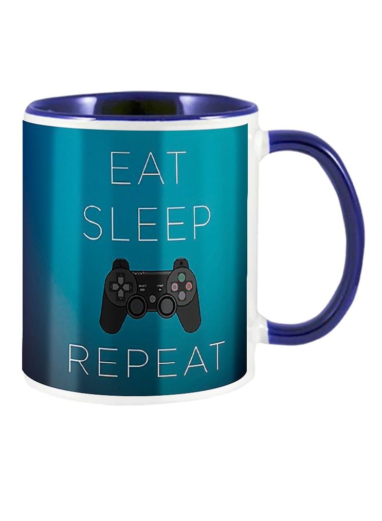 Eat Sleep Game Repeat Printed Coffee Mug 325 Ml