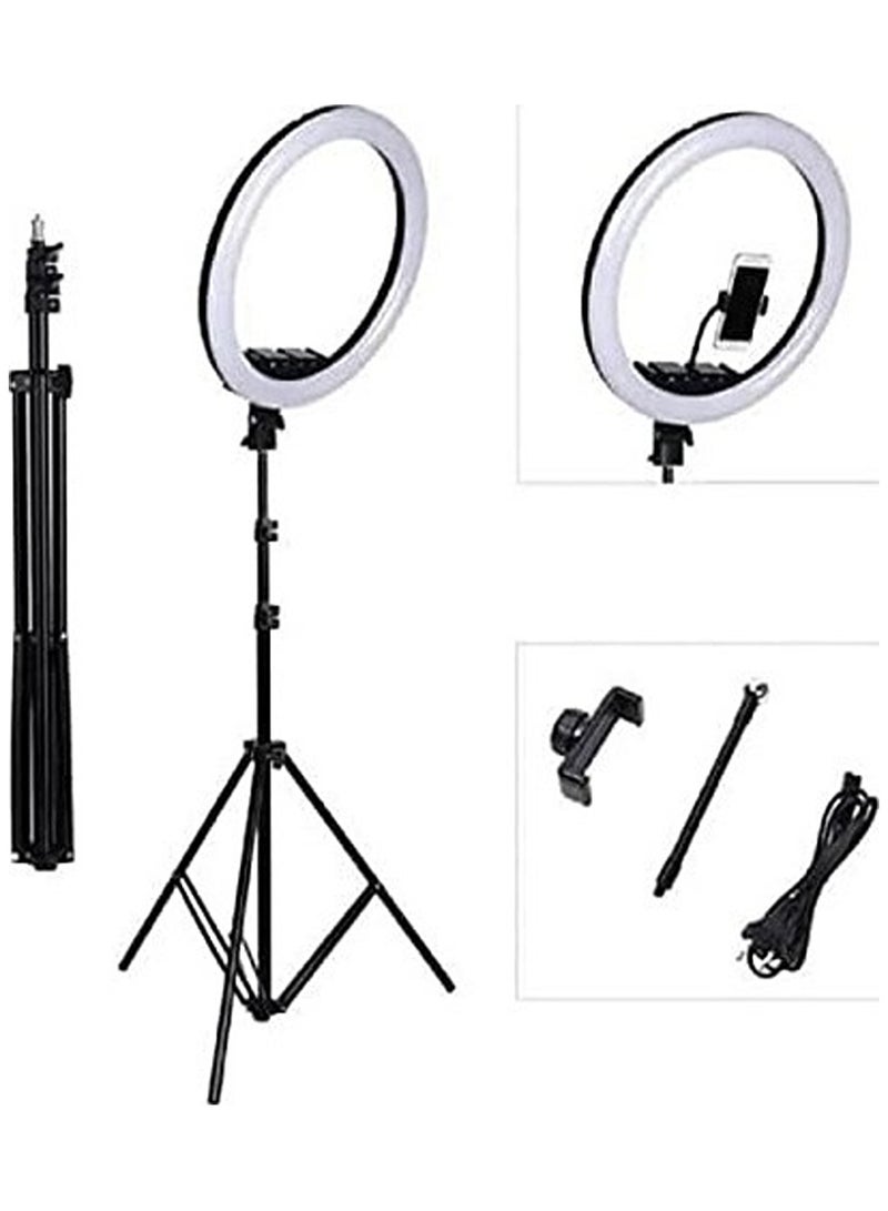 MJ-38 RGB LED Soft Ring Light With Phone Tripod Stand For Camera Smartphones Shooting Vlogging And Reels - Image 2