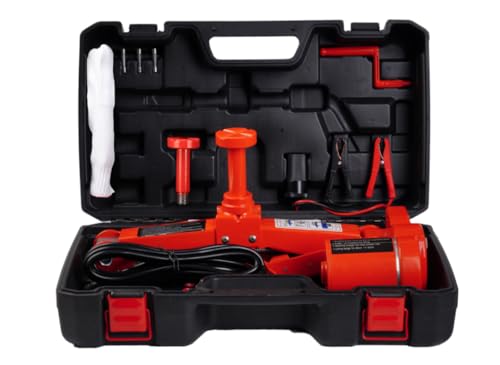 STANDTALL Electric Car Jack 3T Scissor Floor Jack Set 12V Automatic Vehicle Lift Kit for Road Emergency Tire Change Car Repair Tool for Sedans and SUV Red - Image 1