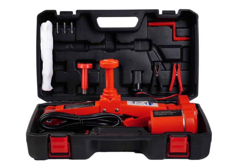 STANDTALL Electric Car Jack 3T Scissor Floor Jack Set 12V Automatic Vehicle Lift Kit for Road Emergency Tire Change Car Repair Tool for Sedans and SUV Red - Image 3