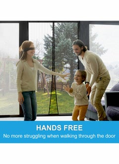 KASTWAVE Magnetic Screen Door Curtain Automatic Closing Fly Insect Bug Net Mesh Self Sealing Heavy Duty Hands Free Partition Keeps Bugs Out Black  - Image 5