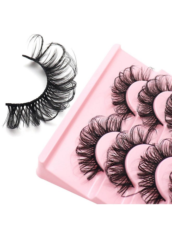 Veleasha - Eyelashes 20 22Mm Russian Strip Lashes That Look Like Extensions Dd Curl Dramatic False Eyelashes 8 Pairs Pack ; So Fluffy Lashes 02 - Image 1