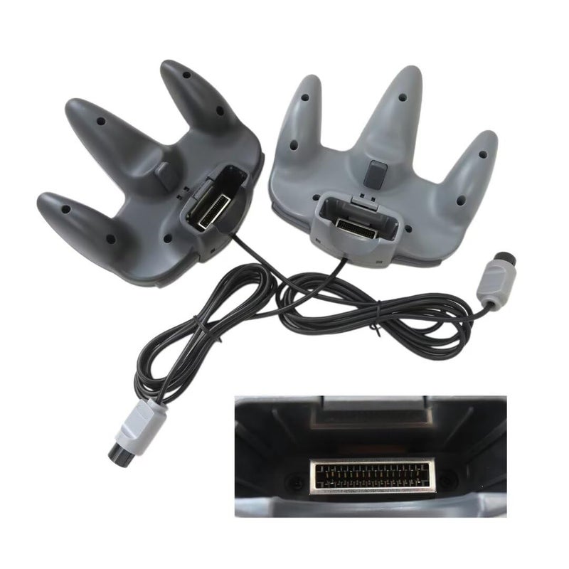 Qblahip 2 Pack Classic 64 Wired Controller Joystick for Nintendo N64 Console Black Grey - Image 3