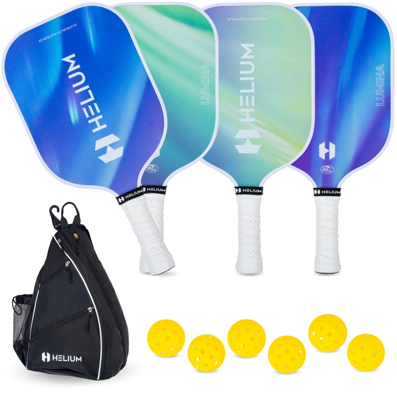 Helium Pro Carbon Fiber Pickleball Paddles USAPA Certified HighSpin Texture Lightweight Honeycomb Core