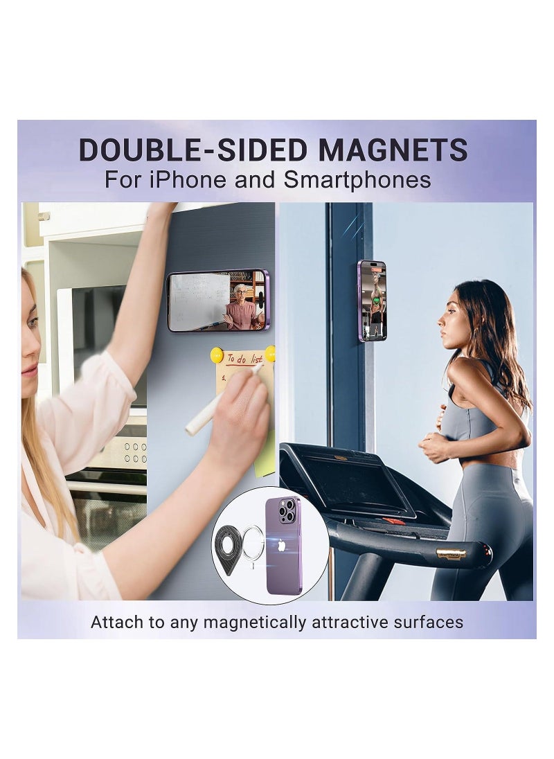 Double-Sided Magnetic Phone Ring Holder Grip for Magsafe Magnetic Phone Ring with Strongest Magentic Force for Mag Safe Ring Holder for iPhone iPad Smartphone and Magnetic Car Mount  - Image 2