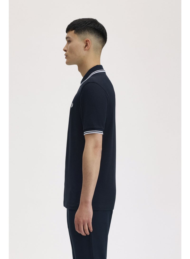 Fred Perry Polo shirt with contrast trim | Premium breathable mesh cotton short sleeve casual shirt with laurel wreath logo. - Image 2