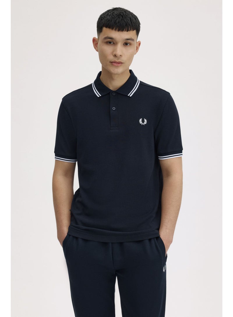 Fred Perry Polo shirt with contrast trim | Premium breathable mesh cotton short sleeve casual shirt with laurel wreath logo. - Image 4