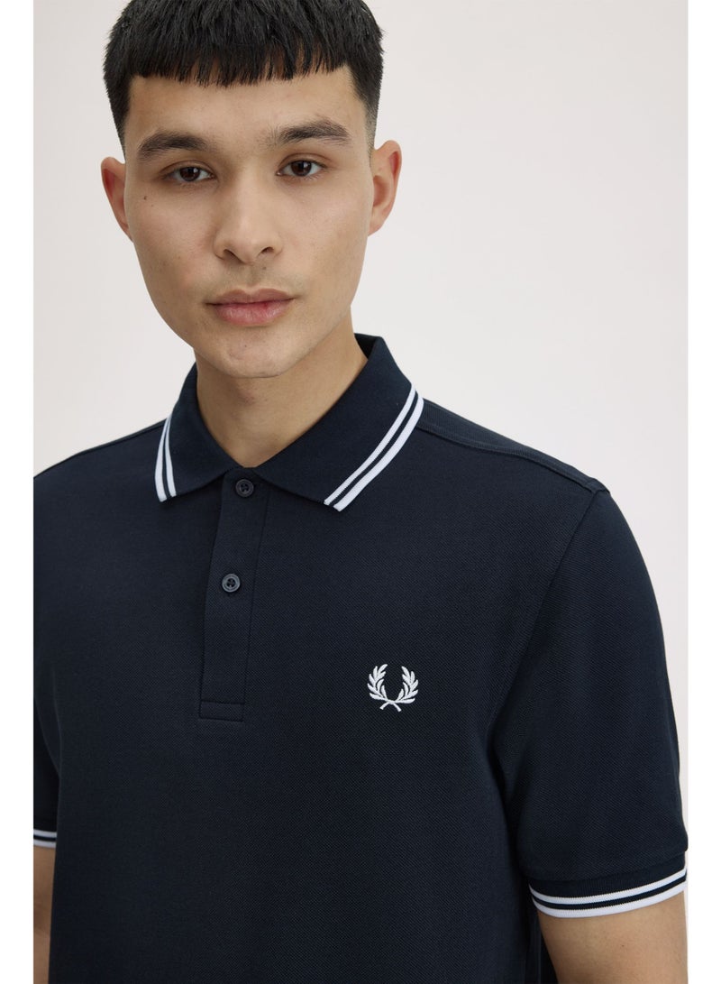 Fred Perry Polo shirt with contrast trim | Premium breathable mesh cotton short sleeve casual shirt with laurel wreath logo. - Image 3