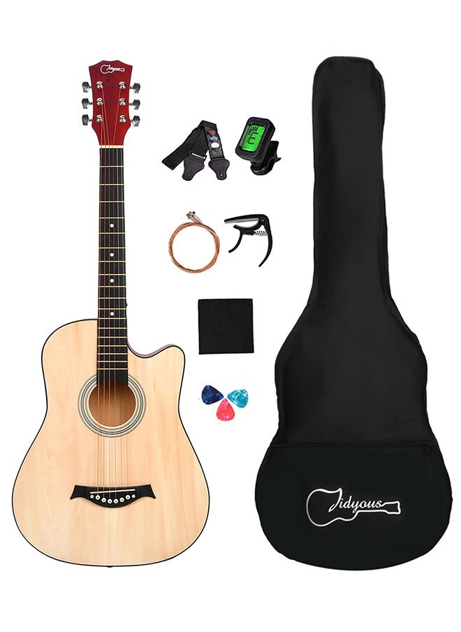 Jidyous 38 Inch 6 Strings Acoustic Guitar Set KSA Riyadh Jeddah