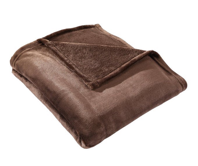 FLANNEL FLEECE THROW BLANKET CHOCOLATE SUPER SOFT PLUSH MICROFIBER SOLID BLANKET FOR COUCH BED CHAIR SOFA FUZZY COZY LIGHTWEIGHT 50X60 INCH