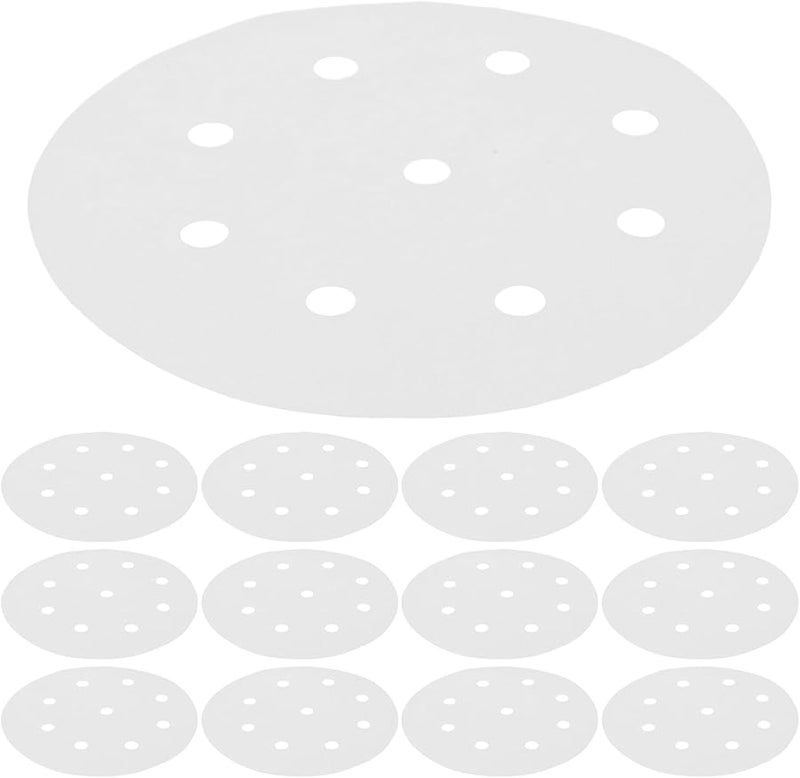 Perforated Parchment Paper Liners 11cm for Steamer Air Fryer Dumplings 3 Packs of 100 Sheets - Image 1