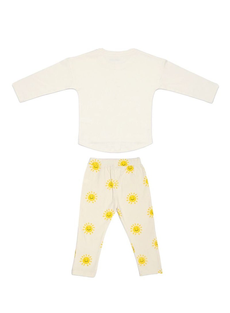 AIKO AIKO - Kids Cute Eternal Smiles Long Two Piece Pyjama Set 3-6 Months - Image 5