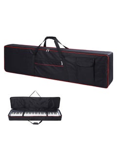 88 Key Keyboard Case, Keyboard Gig Bag with 2-Pocket Keyboard Bag,600D Durable Oxford Inside Padded Full Coverage Dust for Protect Digital Piano Covers 88 keys 137x33 x 17cm